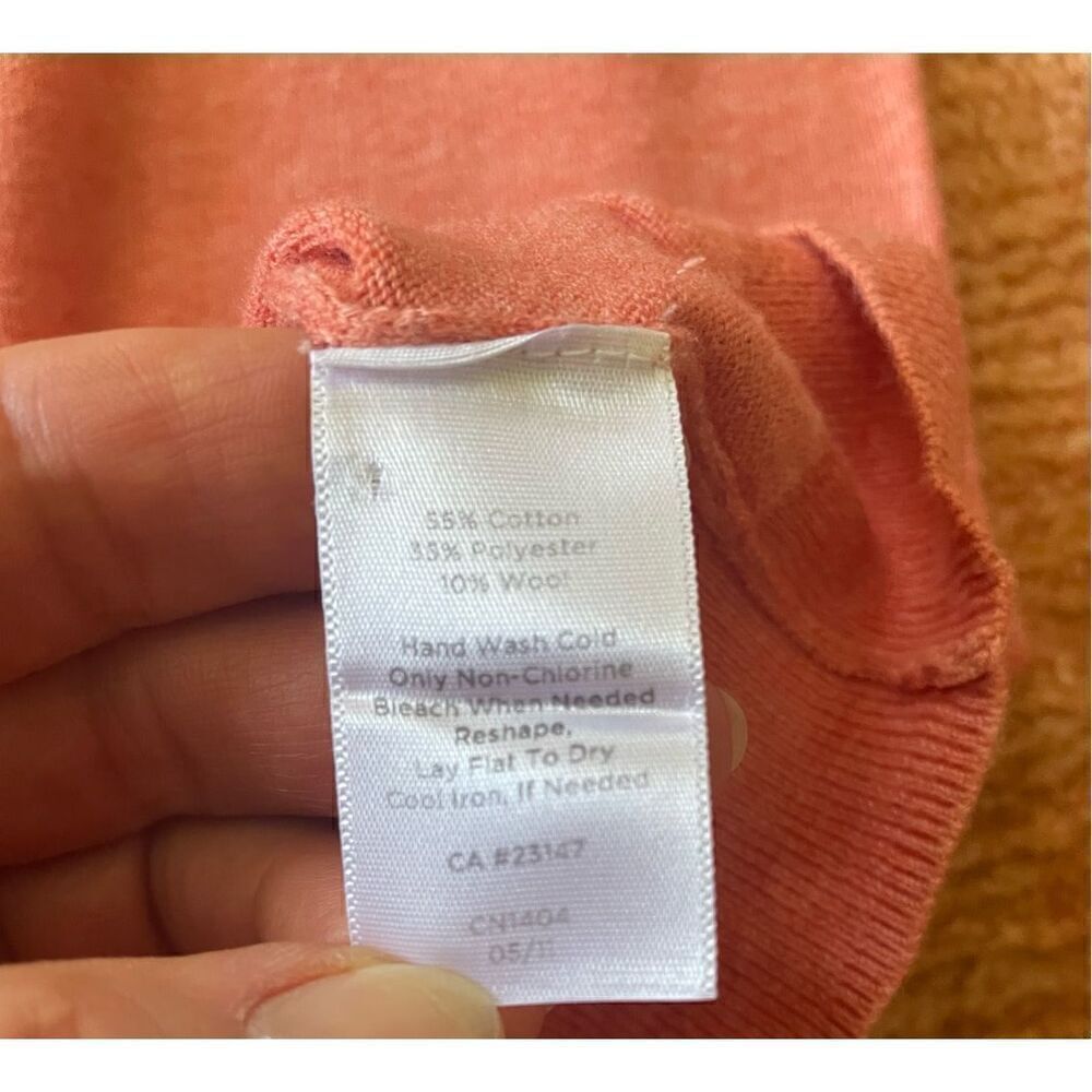 TALBOTS Button Front Ruffle Cardigan Size M - Picture 5 of 7